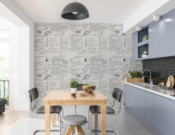 Dinding dengan mural tulisan tangan